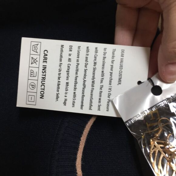 NWT FINCATI Navy Plaid Sweater Dress size Large - Picture 14 of 16